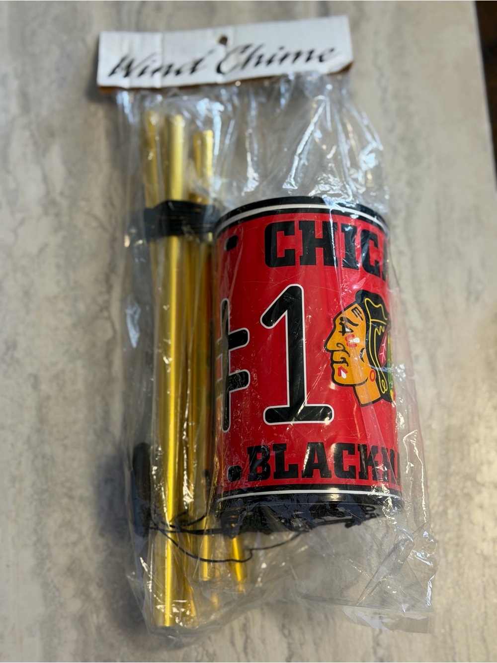 Chicago Blackhawks NHL Hockey Wind Chime – Team Logo – Collectible Decor